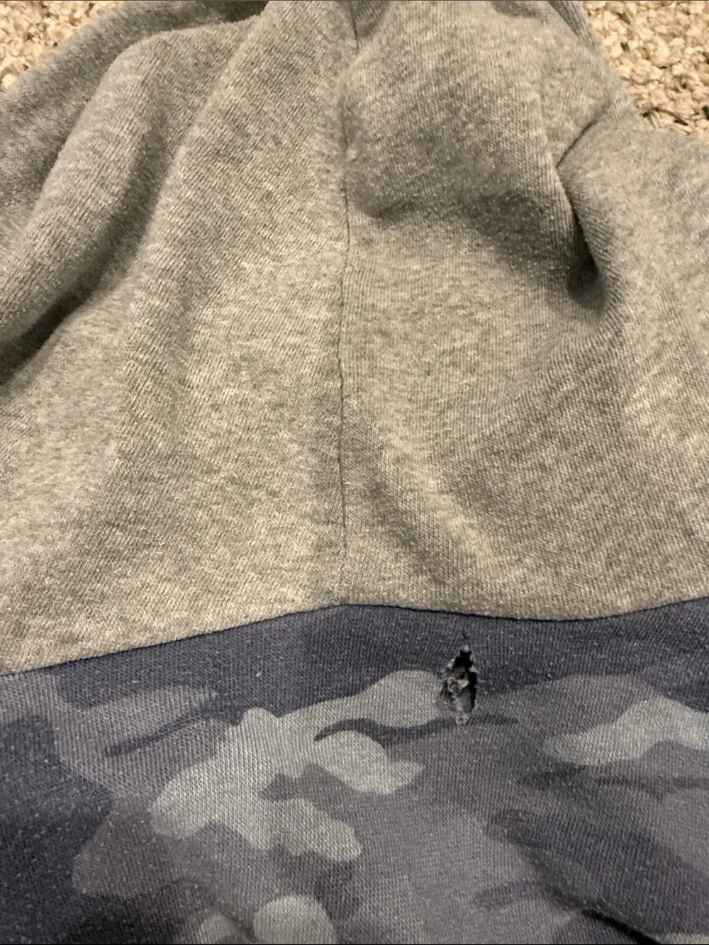Vintage Havana Kids Hooded Pajama Set in Grey Blue Camo
